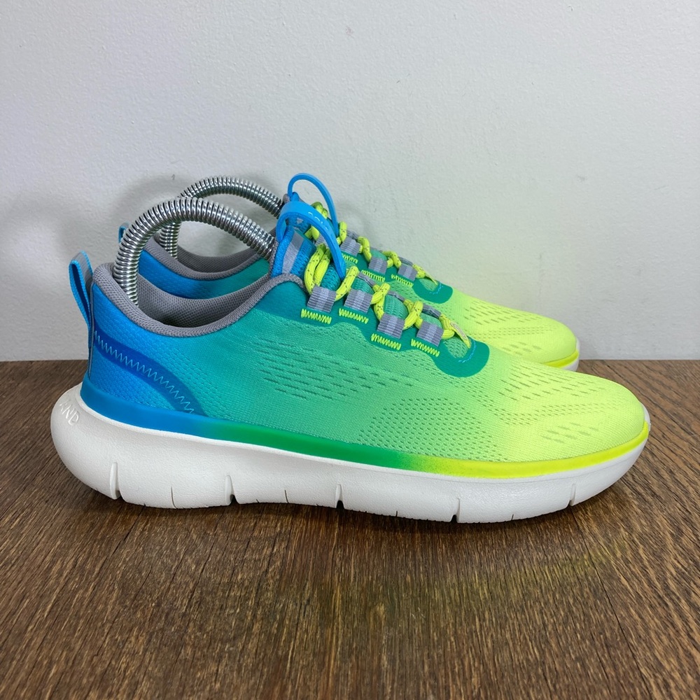 Cole Haan ZeroGrand Journey Running Sneaker Womens Size 6.5C (Wide) Blue/Yellow